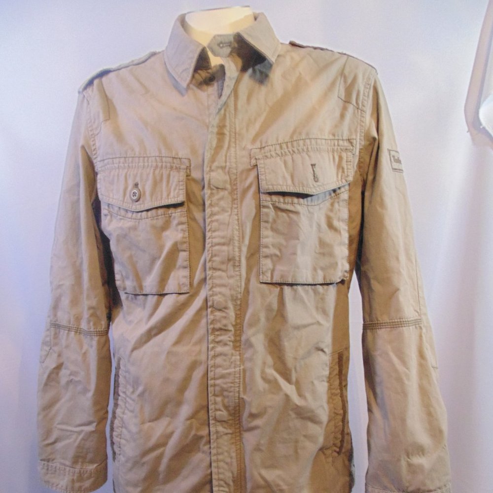 Timberlan Khaki full zip mid lenght jacket medium. - Picture 1 of 8
